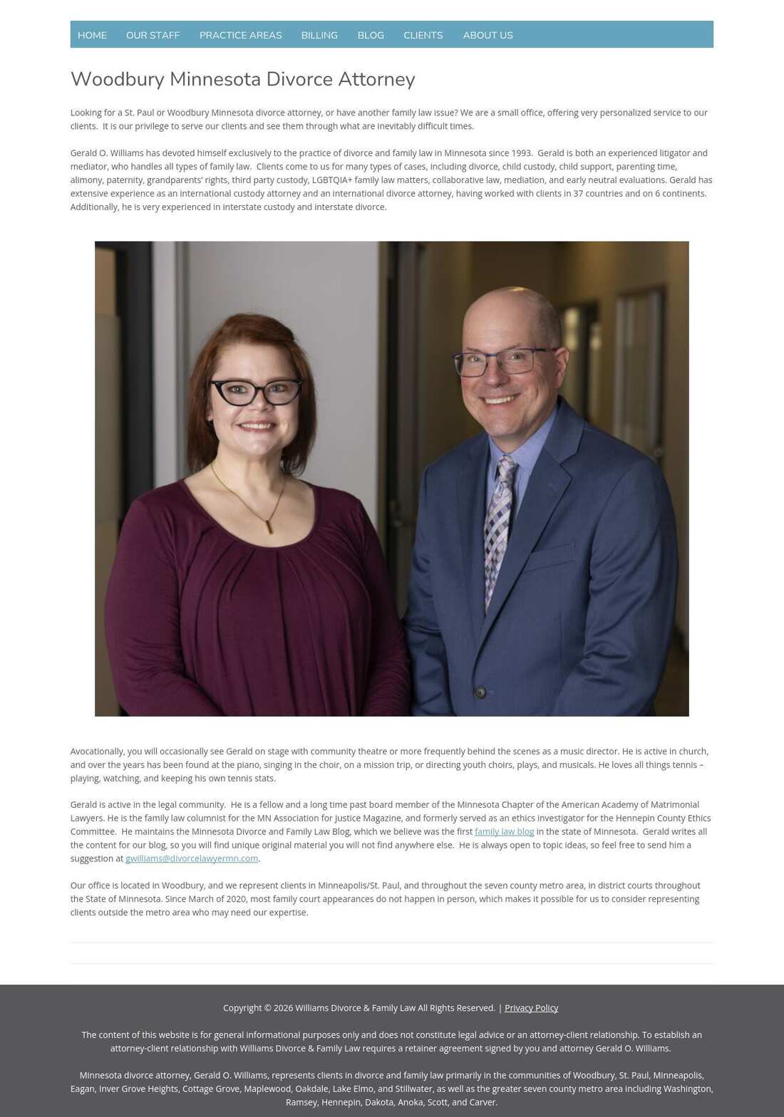Williams Divorce & Family Law - Woodbury MN Lawyers