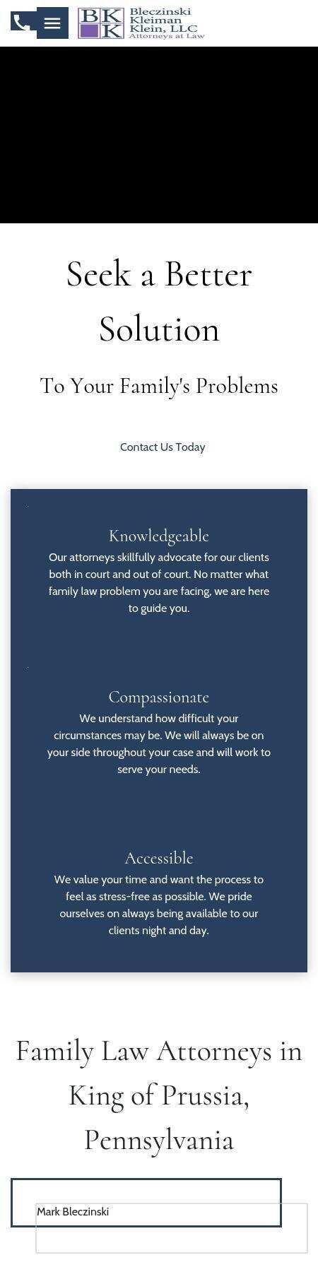 Bleczinski Kleiman & Klein, LLC - King of Prussia PA Lawyers
