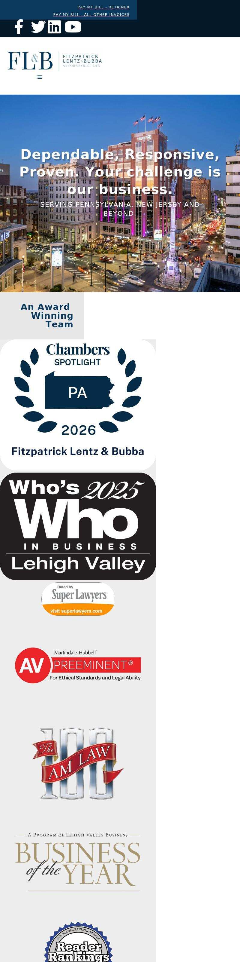 Fitzpatrick Lentz & Bubba, P.C. - Center Valley PA Lawyers